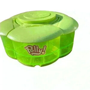 Polly Pocket Green Flower Storage Container With 11 Bins For Clothes Accessories